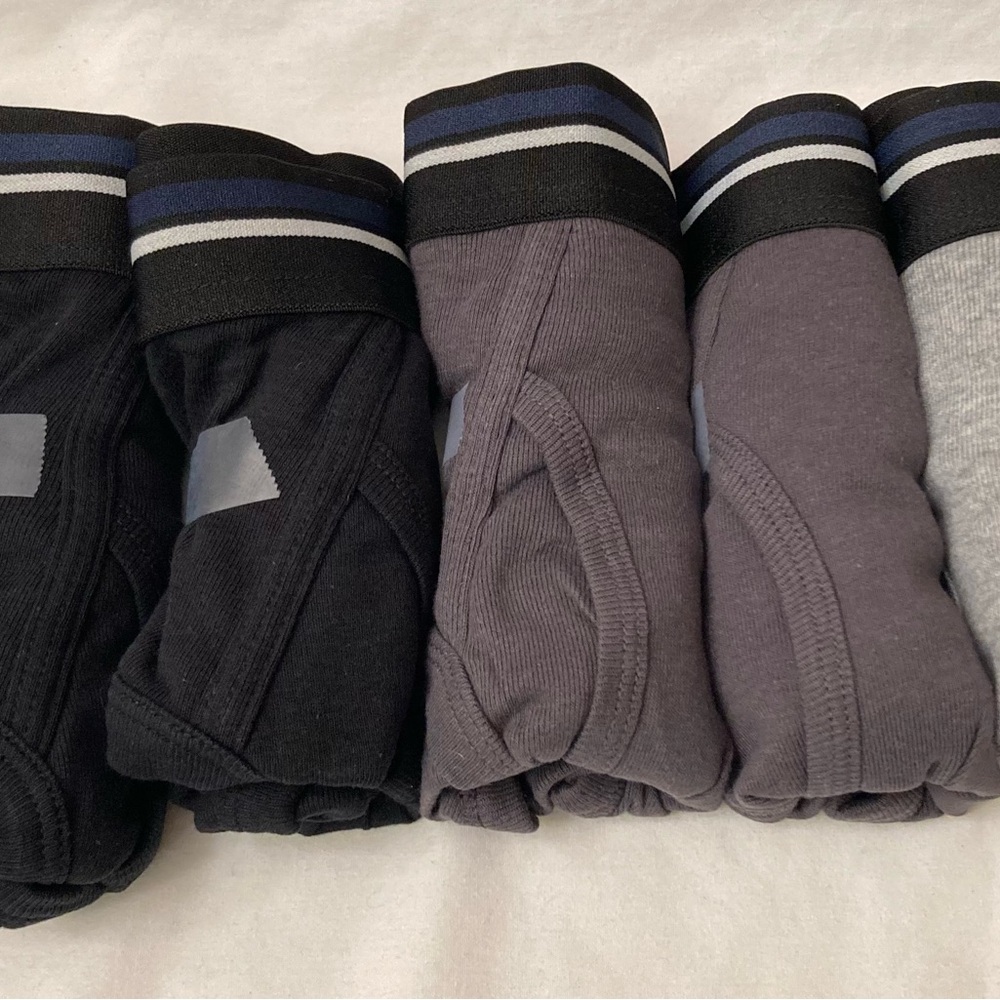 Amazon Essentials Small Underwear Black, Gray and Heather Gray 7 pairs